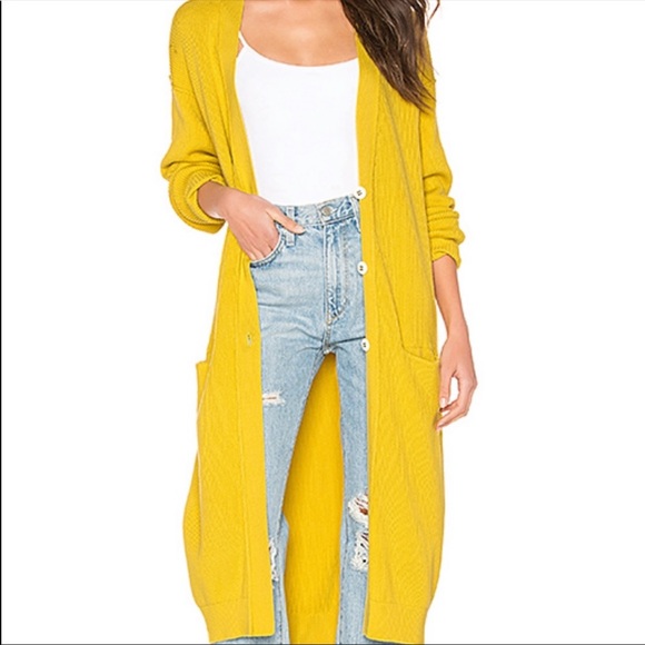 Free People Sweaters - Free People yellow cardigan